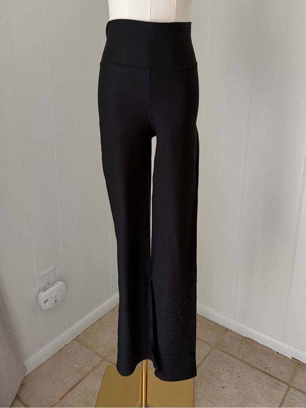 CALIA by Carrie Underwood Black Ribbed Leggings with Split Hem